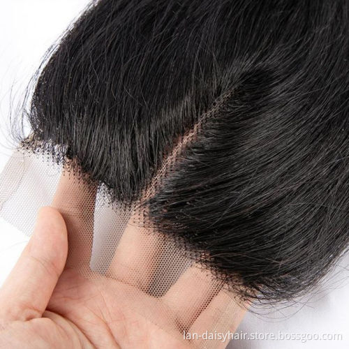 Hot Selling Human Virgin Hair Straight Hair  For Black Color,No Tangle No Shed Hair Bundles With Closure